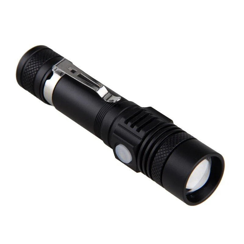 Super Bright 90000LM LED Tactical Flashlight Zoomable with Rechargeable Battery