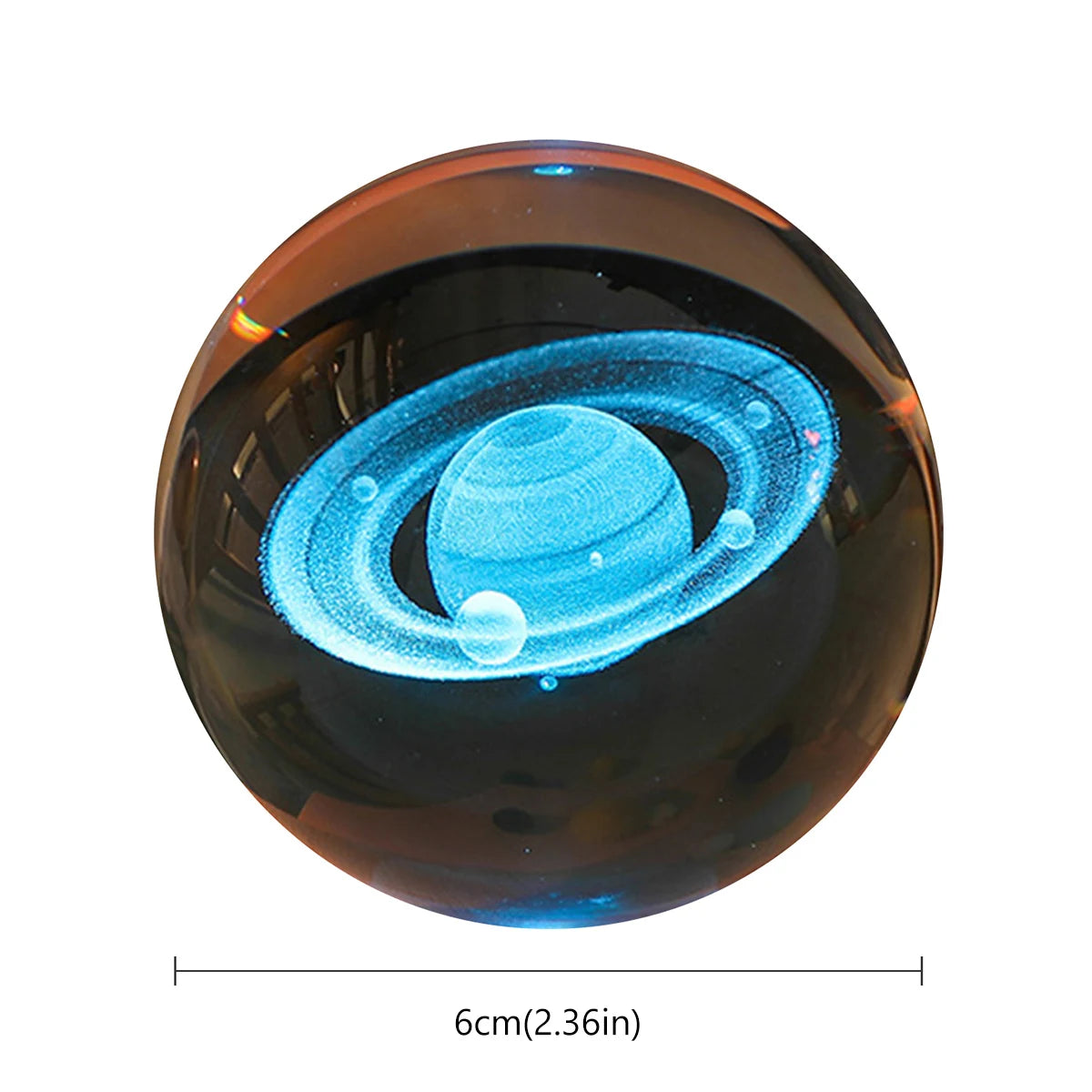 3D Crystal Ball LED Night Light Glowing Planetary Galaxy Lamp for Home Bedrom Desk Creative Decor Gift Planet Moon Bedside Lamp