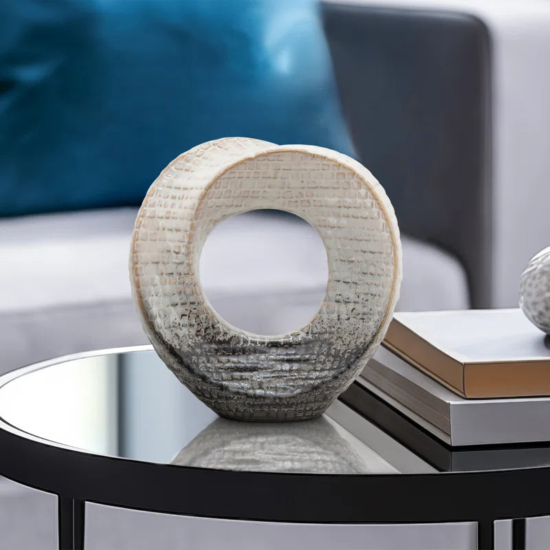 Abstract Circular Cutout Decorative Object Sculpture