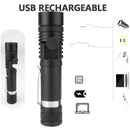 Super Bright 90000LM LED Tactical Flashlight Zoomable with Rechargeable Battery